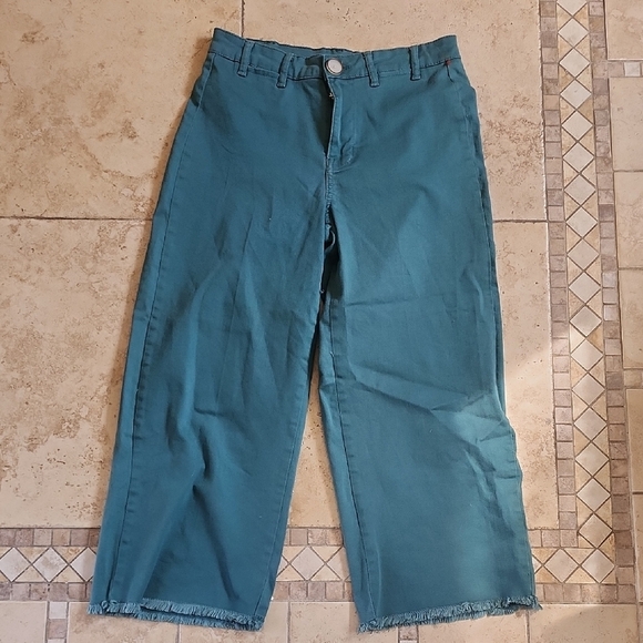 Pants - Time And True Teal Wide Leg Crop Pants